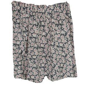 Hollister Skirt Pull-on Women Size XS Grey Pink Floral Elastic Waist